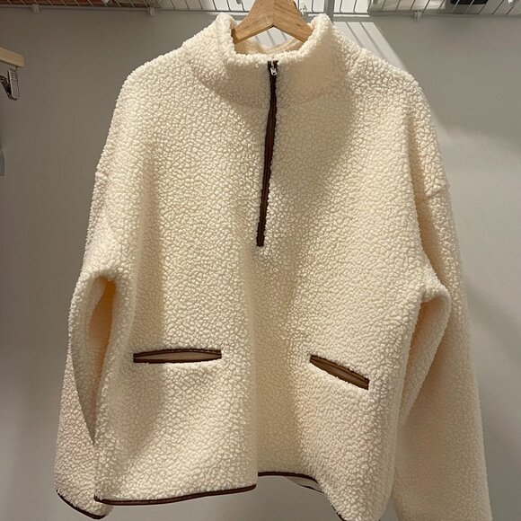 Hudson North Fleece Sweater - Cream - Size L - Picture 1 of 7